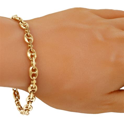 gucci gold link necklace|14k gold Gucci link bracelet.